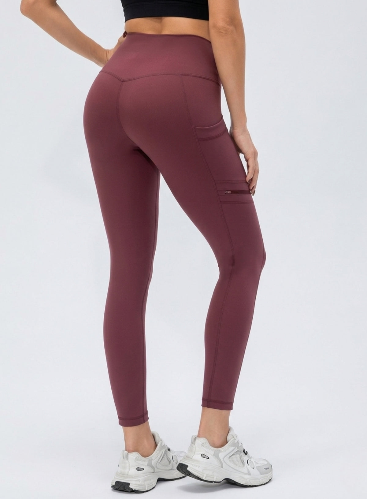 CloudSoft Pocket Legging - Crimson Clay - VECTOR SPORTSWEAR
