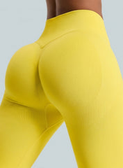 Hydrafit Scrunch Leggings - Bright Yellow
