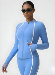 PowerFlex Sculpt Zip Jacket - Blue - VECTOR SPORTSWEAR