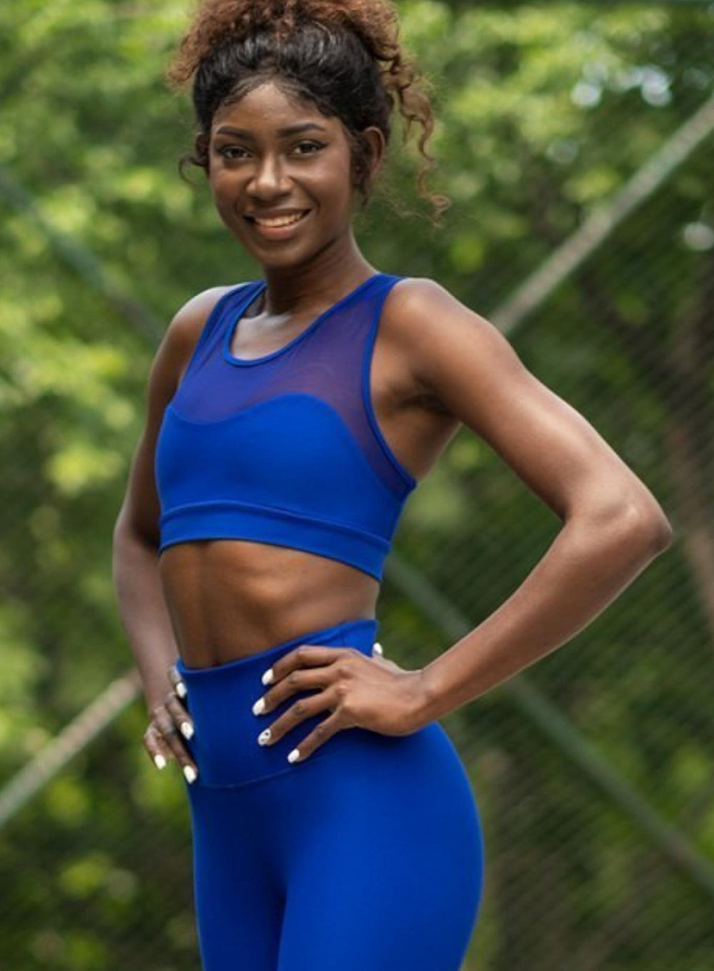 FREYA - LACY SPORTS BRA - BLUE - VECTOR SPORTSWEAR