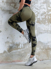 GEFION - SEAMLESS PUSH UP TIE DYE - LEGGING - PATTERNED