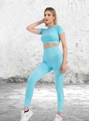 HERA - HYDRAFIT SEAMLESS PUSH UP LEGGING - AQUA