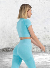 HERA - HYDRAFIT SEAMLESS SHORT SLEEVES - AQUA