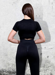 HERA - HYDRAFIT SEAMLESS SHORT SLEEVES - BLACK