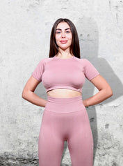 HERA - HYDRAFIT SEAMLESS SHORT SLEEVES - POWDER PINK