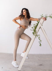 HERA - COMPRESSION LEGGING - WATER BEIGE