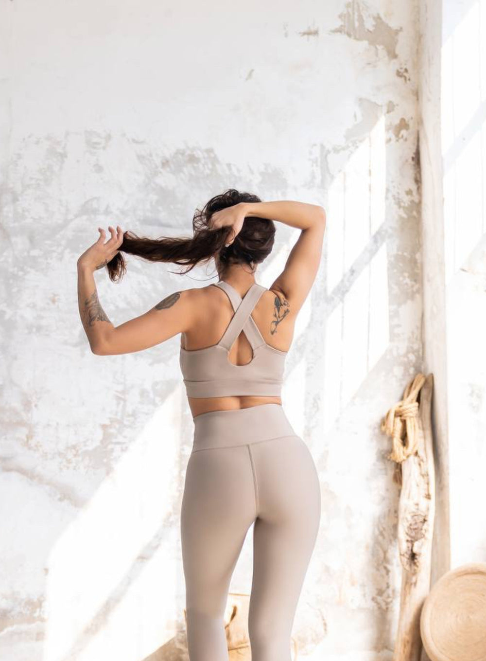 HERA - HELIX SPORTS BRA - WATER BEIGE - VECTOR SPORTSWEAR