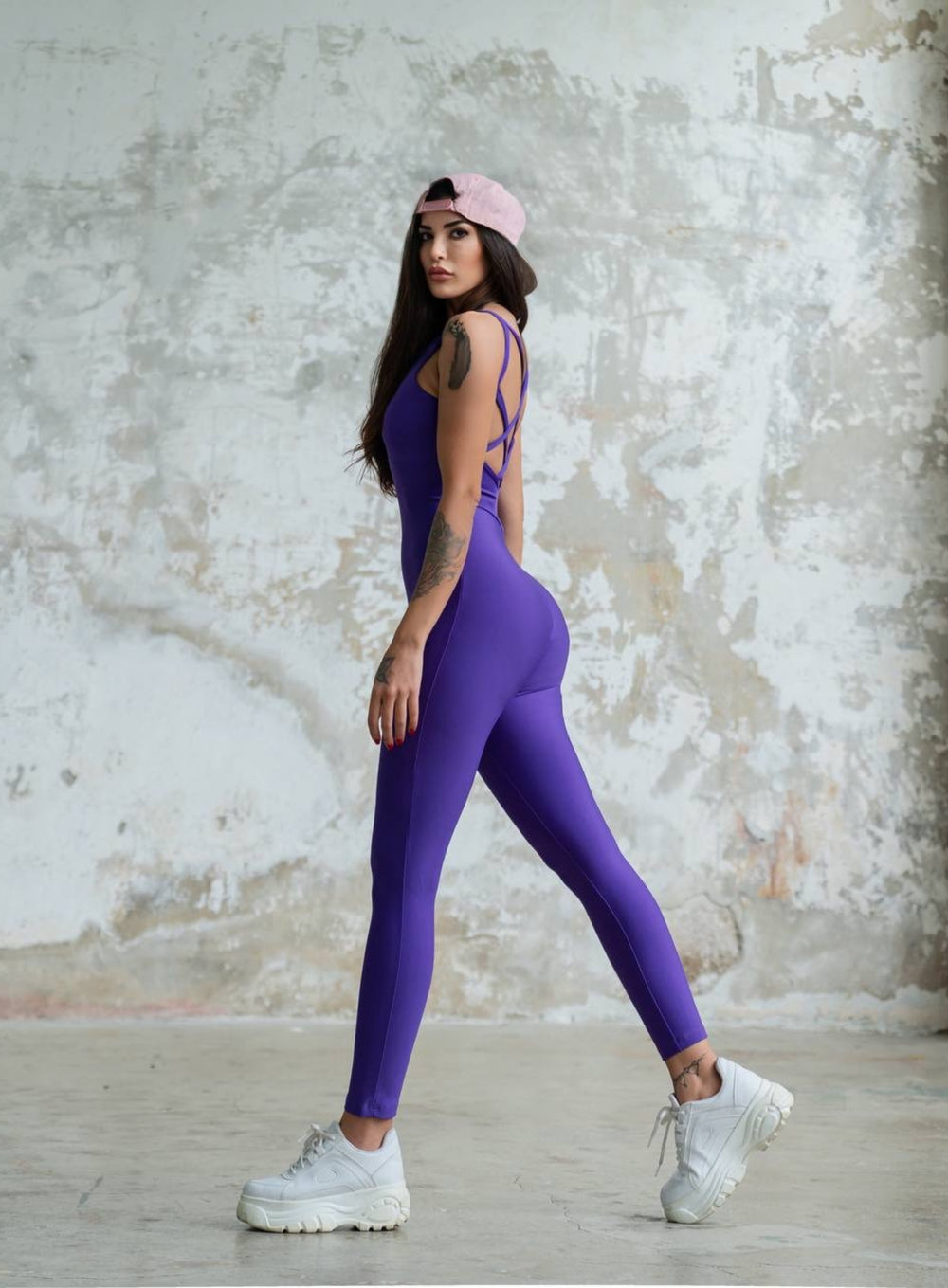 NORSE - CRISS - CROSSED CHIC JUMPSUIT - PURPLE - VECTOR SPORTSWEAR
