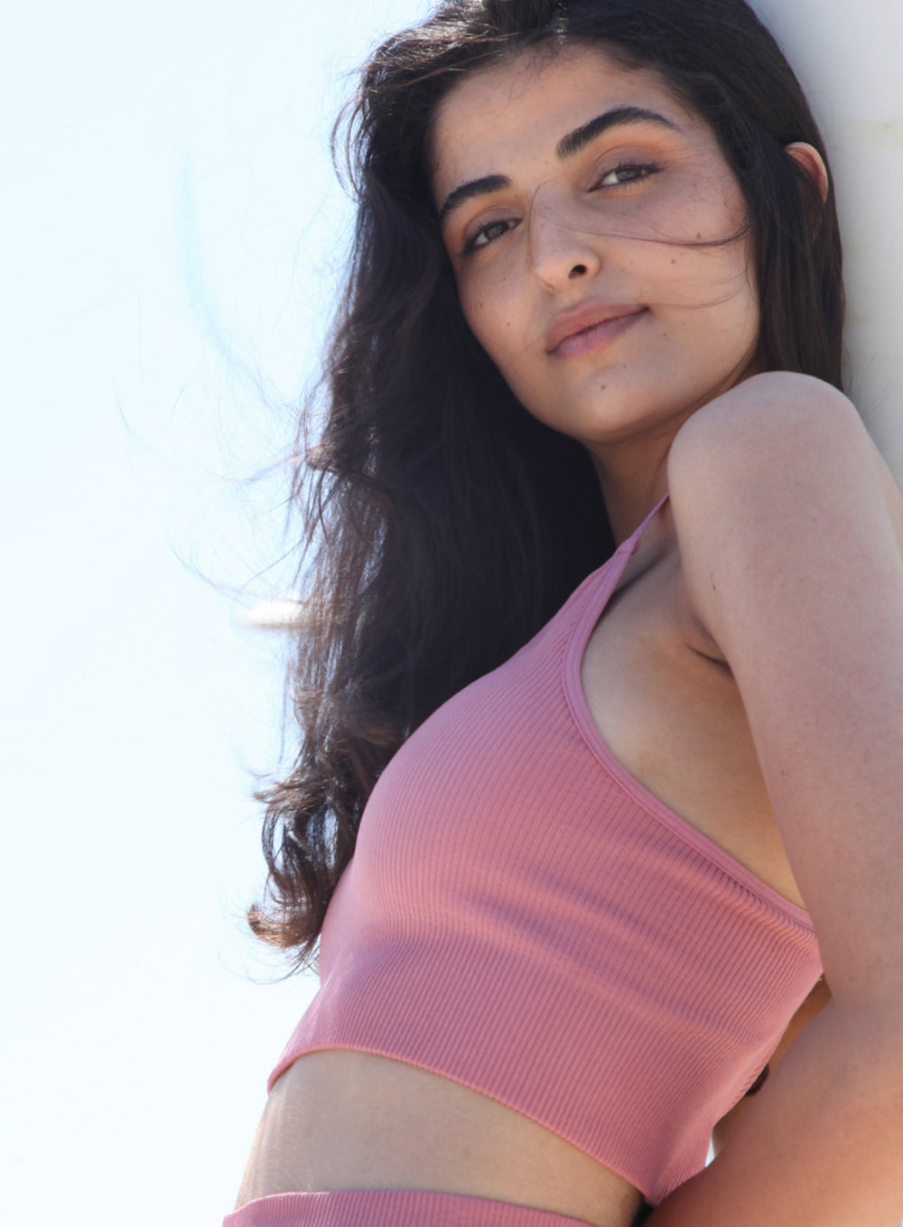 VESTA - RIBBED SEAMLESS SPORTS BRA - PINK - VECTOR SPORTSWEAR