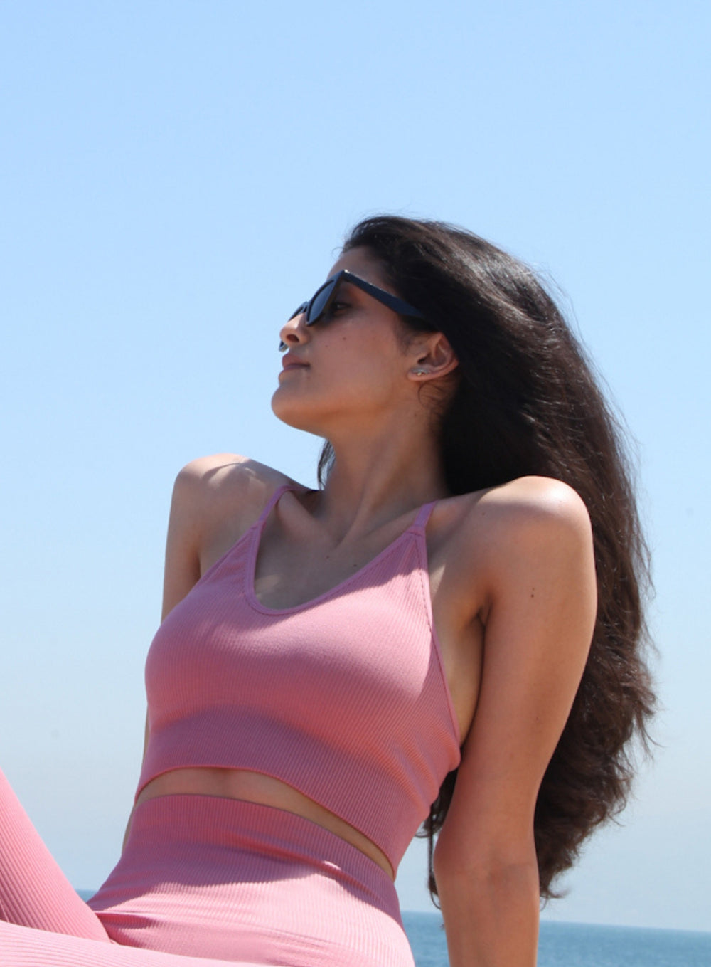 VESTA - RIBBED SEAMLESS SPORTS BRA - PINK - VECTOR SPORTSWEAR